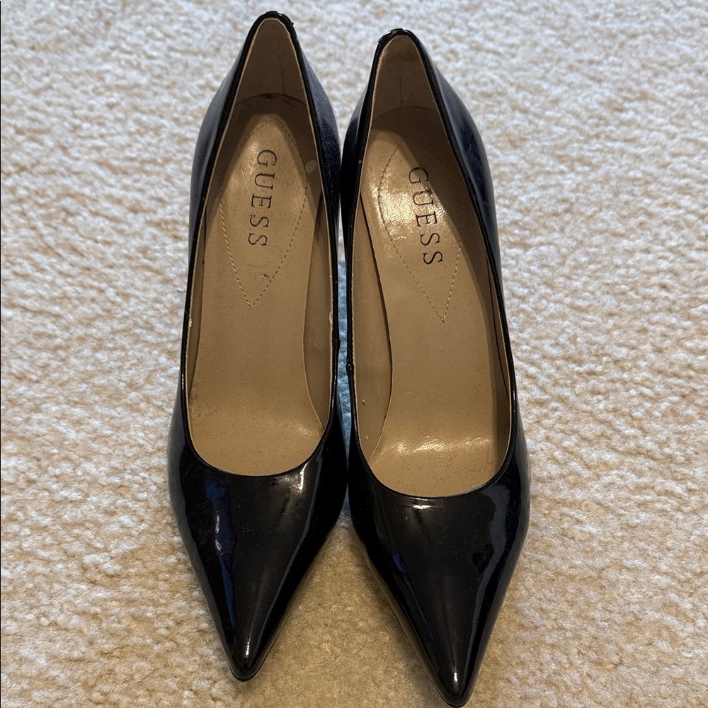 GUESS Shiny Black Heels for Women